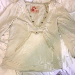 Free people bell sleeve hoodie xs